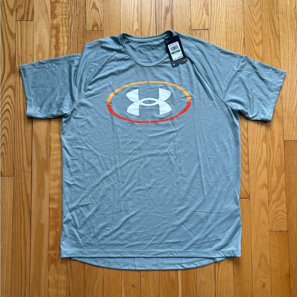 NWT Under Armour Men’s Tech 2.0 Lock Up Tee Short Sleeve Crewneck Large Green